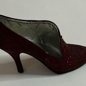 Just the right Shoe by Raine collectible shoe figurine burgundy